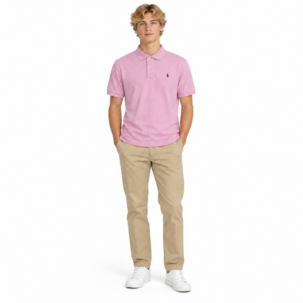 Polo Ralph Lauren Polo Shirt Boys Size XL 18 20 Pink Pique Logo 100% Cotton